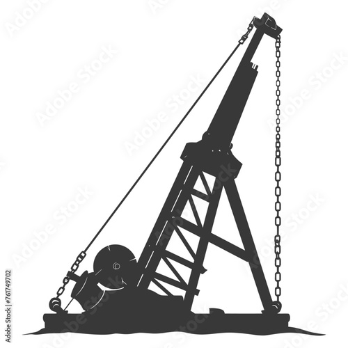 Silhouette Giant Sling Trebuchet full black color only
