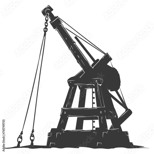 Silhouette Giant Sling Trebuchet full black color only