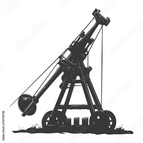 Silhouette Giant Sling Trebuchet full black color only