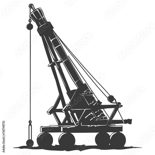Silhouette Giant Sling Trebuchet full black color only