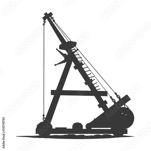 Silhouette Giant Sling Trebuchet full black color only