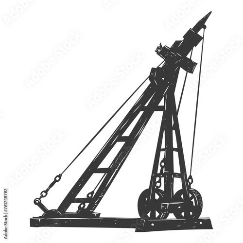 Silhouette Giant Sling Trebuchet full black color only