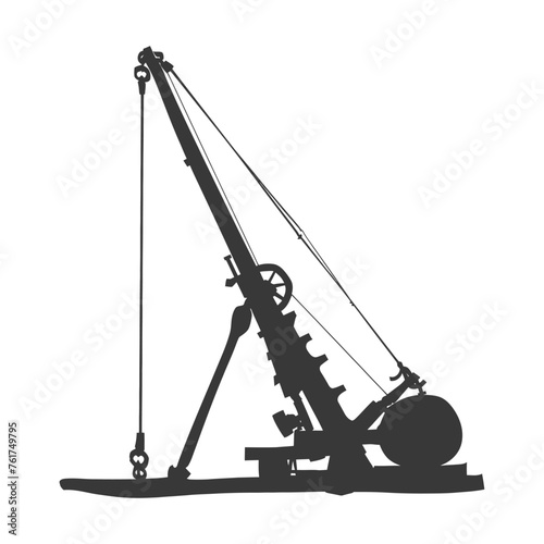 Silhouette Giant Sling Trebuchet full black color only
