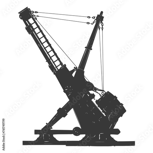 Silhouette Giant Sling Trebuchet full black color only