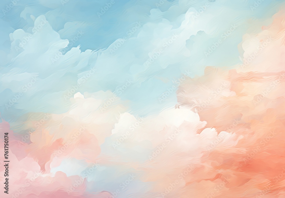Watercolor cloud and blue sky background