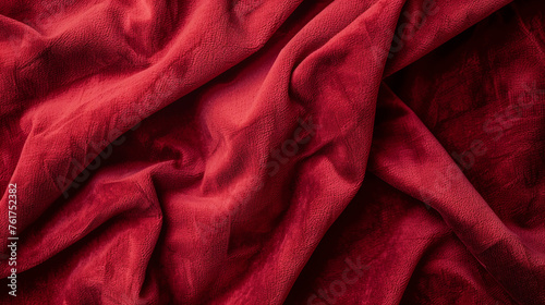 Close up of red suede texture on seamless velvet fabric © Alexander