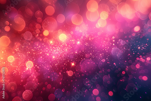 Colorful background with many small circles. The background is pink and blue. The circles are of different sizes and colors