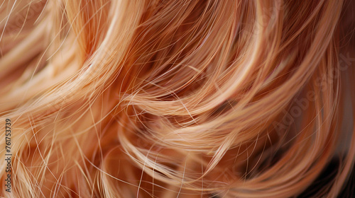 Close-up of a girl's peach fuzz hair background