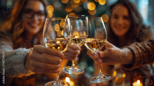Group of People Toasting With Wine Glasses