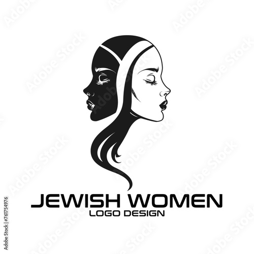 Jewish Women Vector Logo Design