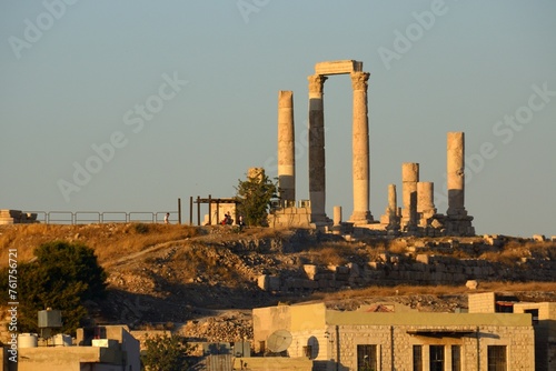 Templo de Hércules. en la Ciudadela de Amman, Jordania