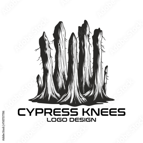 Cypress Knees Vector Logo Design