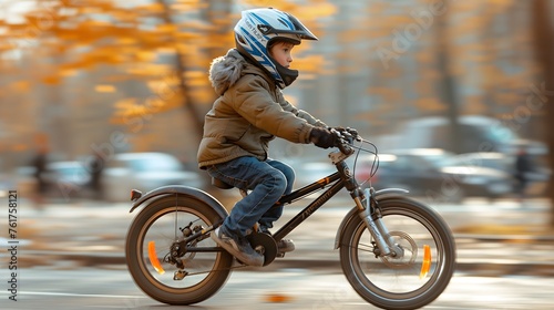 kid riding a bicycle