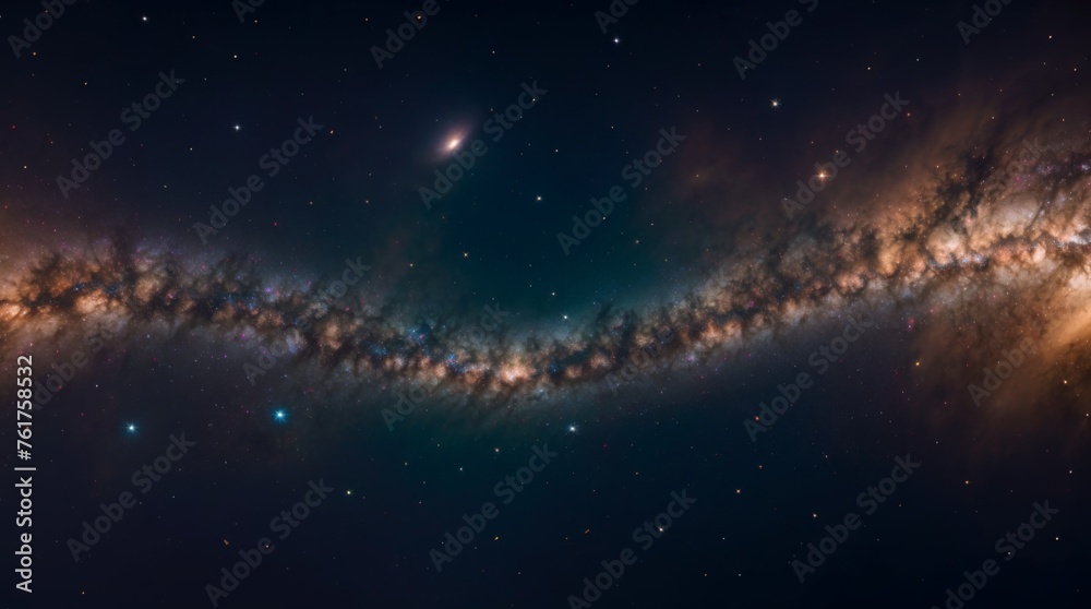 Obraz premium Otherworldly night sky with twinkling stars shimmering in the darkness 