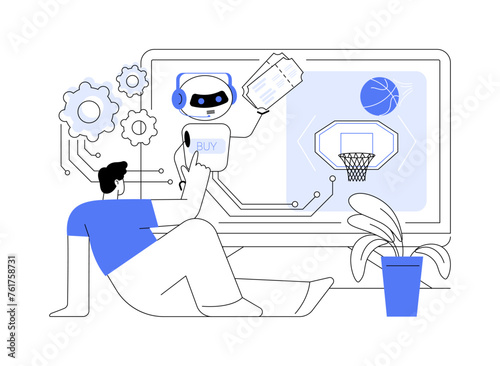 AI-Optimized Live Events abstract concept vector illustration.