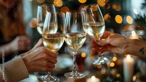 Group of People Toasting With Wine Glasses