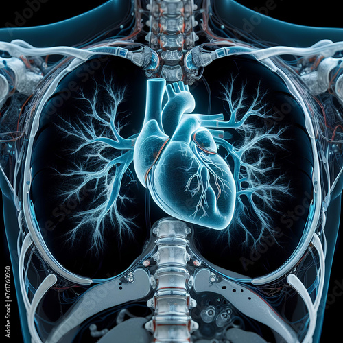 selective focus of ct chest or lung photo