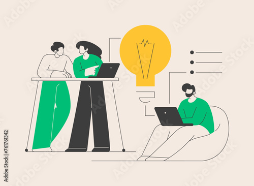 Startup hub abstract concept vector illustration.