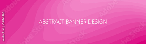 Pink abstract banner with sharp wavy lines and gradient transition, dynamic fluid shape. Background template