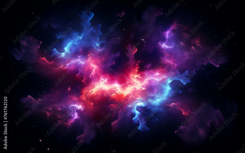 Neon Nebula Space Background. Created using generative ai. Neon Nebula Space Background. Created using generative ai.