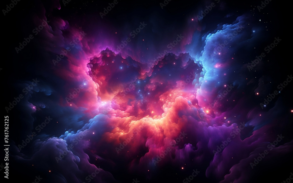 Neon Nebula Space Background. Created using generative ai. Neon Nebula Space Background. Created using generative ai.
