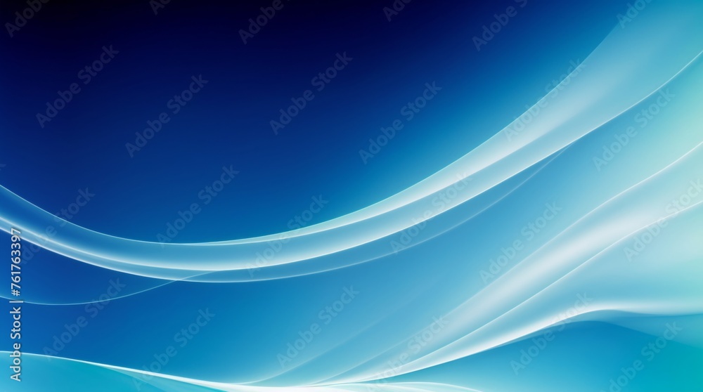 Fototapeta premium Chic cerulean curves intersect gracefully within a gradient 