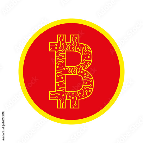 Bitcoin vector. Electronic money. Abstract Bitcoin. Electronic business bitcoin.