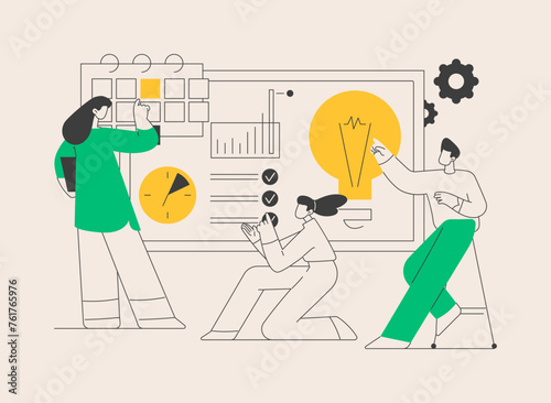 Project planning abstract concept vector illustration.