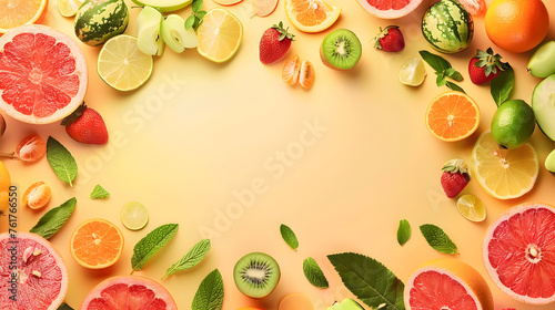 Fruity background  wallpaper full of fruits  berry background