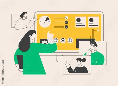 Workflow process abstract concept vector illustration.