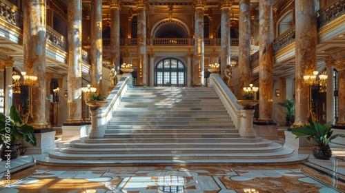 Grand Building With Numerous Stairs © olegganko
