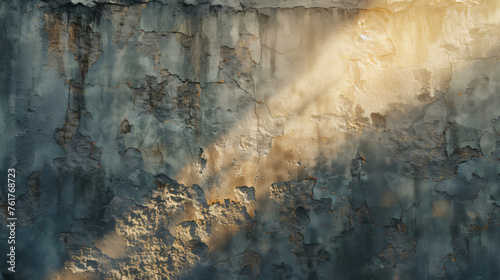 image of a concrete wall with a rough texture, featuring visible aggregate and imperfections photo