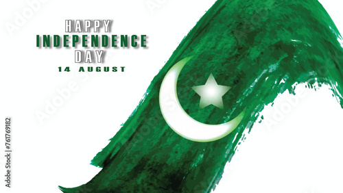 vector of Pakistan flag happy independence day 14 august post 