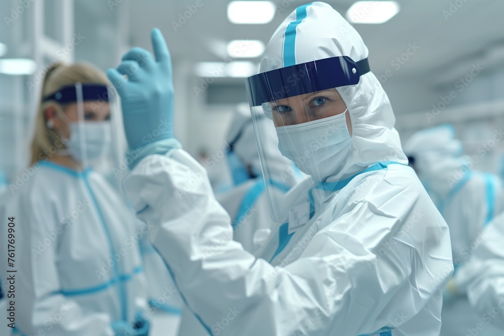 Healthcare Professionals in a Sterile and Safe Working Environment, Adhering to High Standards of Cleanliness – Visualize a pristine hospital or clinic following hygiene protocols. Healthcare Professionals in a Sterile and Safe Working Environment, Adhering to High Standards of Cleanliness – Visualize a pristine hospital or clinic following hygiene protocols.