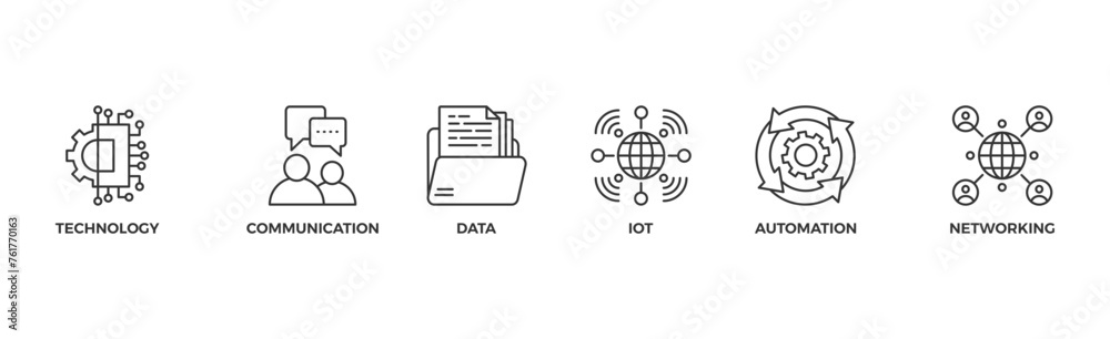 Digital transformation banner web icon glyph silhouette with icon of technology, communication, data, iot, ict, automation, internet, and networking Digital transformation banner web icon glyph silhouette with icon of technology, communication, data, iot, ict, automation, internet, and networking