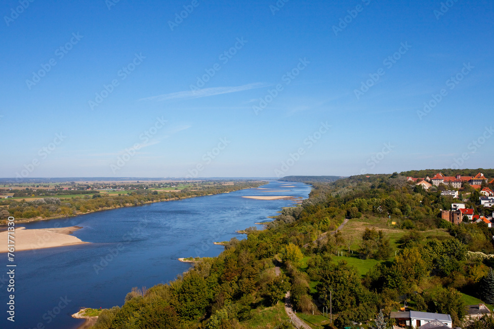 Widok z góry na miasto i rzekę, Grudziądz, Poland