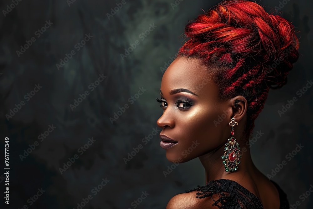 Red-Haired Woman in Black Dress Red-Haired Woman in Black Dress