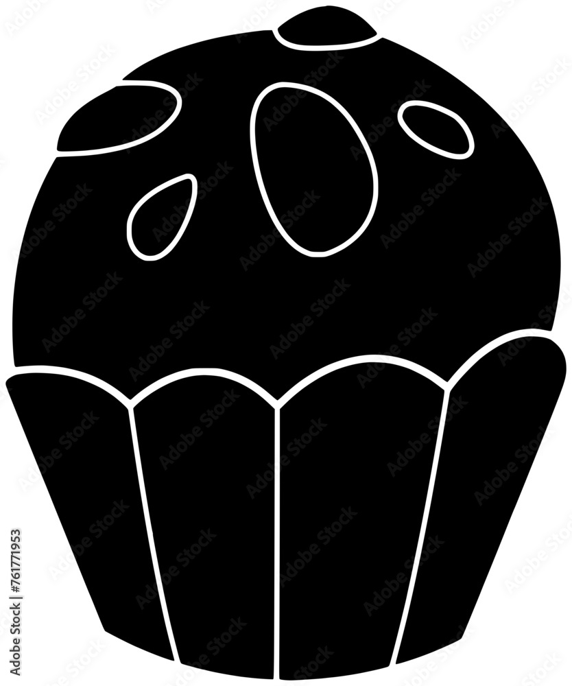 bread illustration muffin silhouette food logo cake icon passover ...