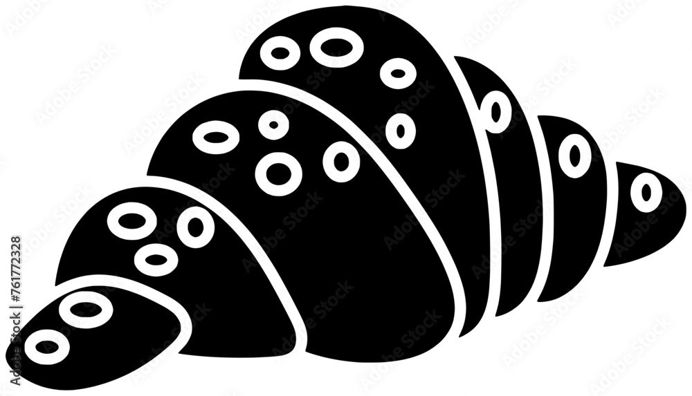 food illustration croissant silhouette bakery logo passover icon eid ...