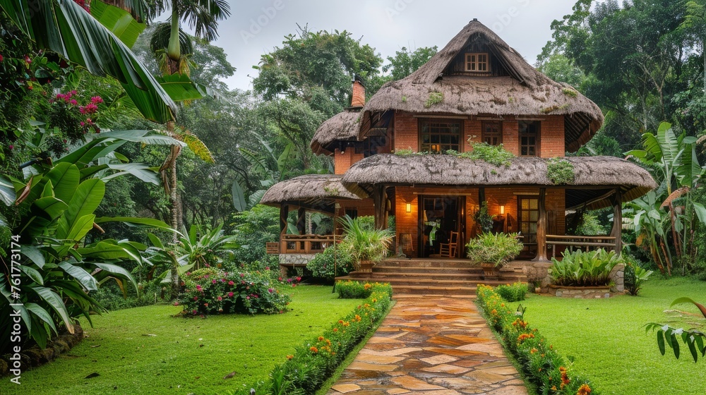 House Amid Lush Green Forest