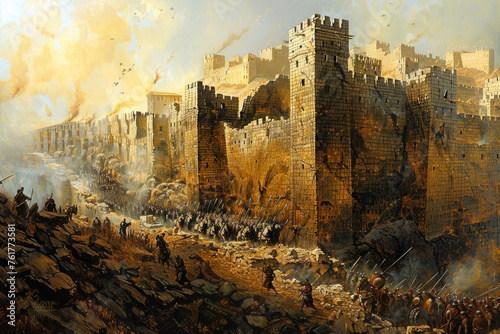 The Mighty Walls of Jericho. The Biblical Battle Unfolds