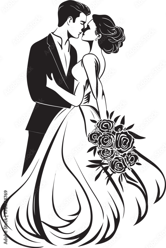 Unity Knot Iconic Black Logo Design Eternal Joy Bride and Groom Vector Symbol Unity Knot Iconic Black Logo Design Eternal Joy Bride and Groom Vector Symbol