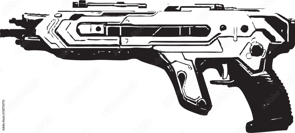 Railgun Fury Vector Futuristic Emblem Plasma Pulse Black Logo Design Icon Railgun Fury Vector Futuristic Emblem Plasma Pulse Black Logo Design Icon