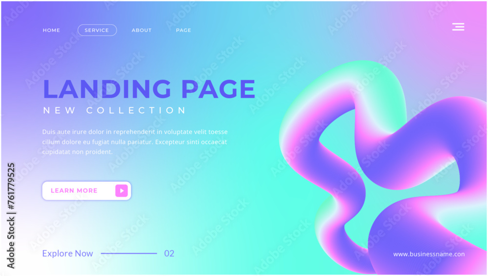 Abstract Style Landing Page Template Design Abstract Style Landing Page Template Design