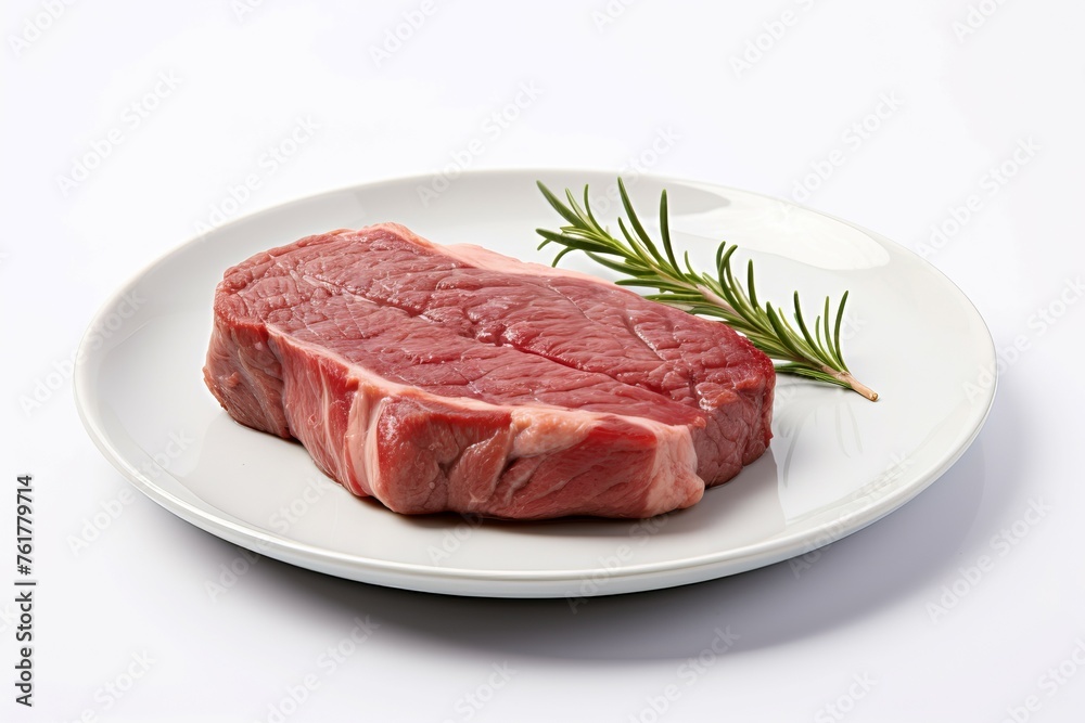 Delectable Steak meat. Food raw fresh. Generate Ai