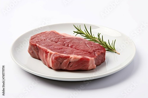 Delectable Steak meat. Food raw fresh. Generate Ai
