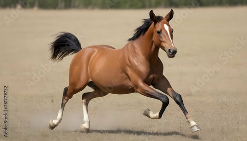 A Horse With A Playful Buck Kicking Up Its Heels