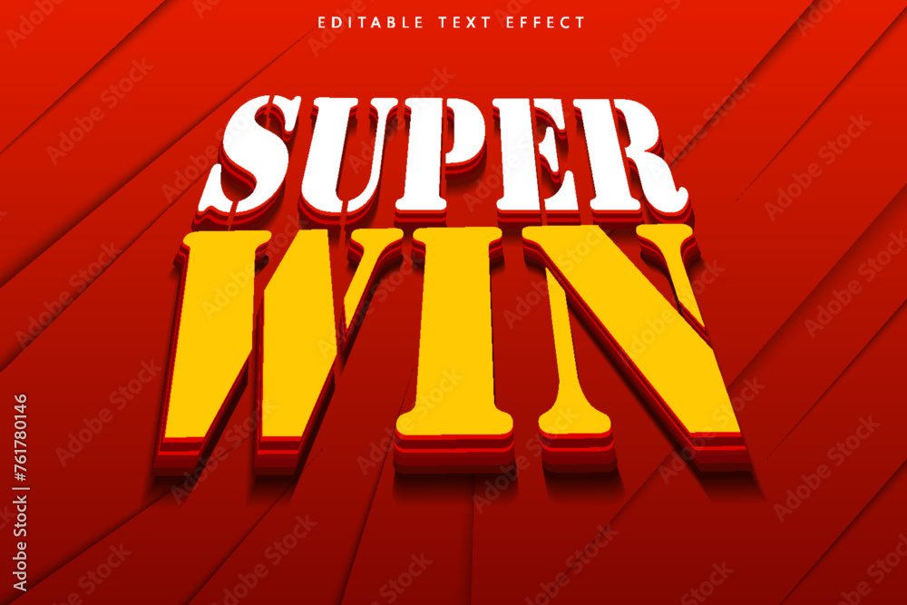 Editable text style effects - Winning theme style. vector