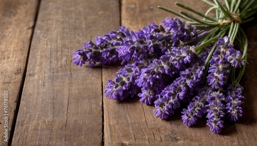 purple lavender lavender flowers  on an old rustic wooden table