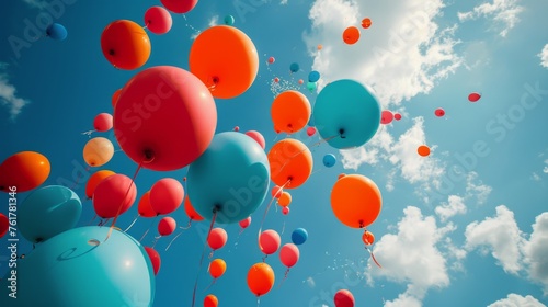 Floating Balloons in the Air